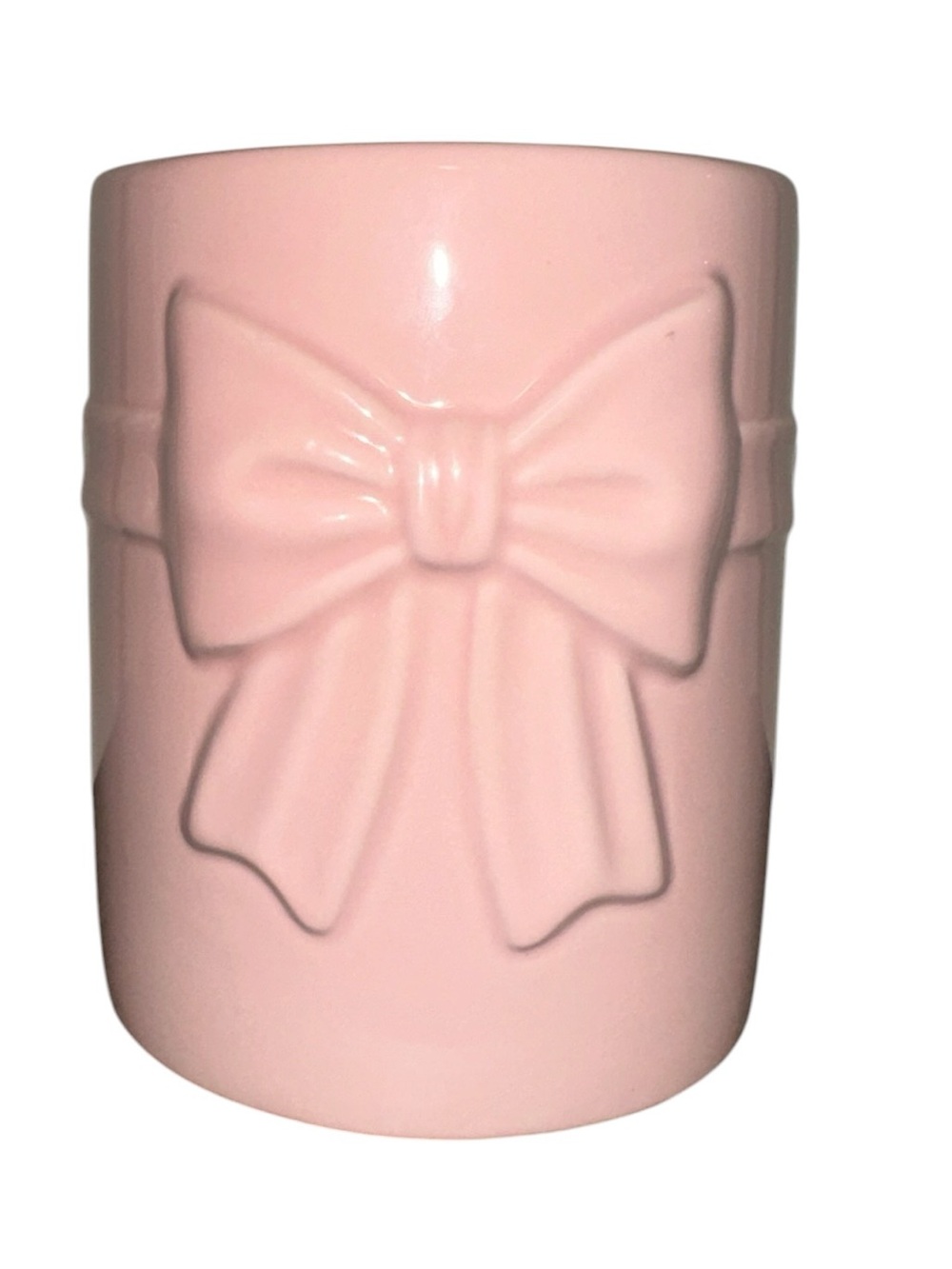 Pink Ceramic Vase with Bow Detail